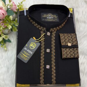Exclusive Jafran Panjabi BLACK
