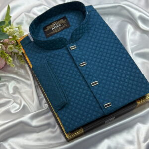 Petrol Blue Popcorn Panjabi